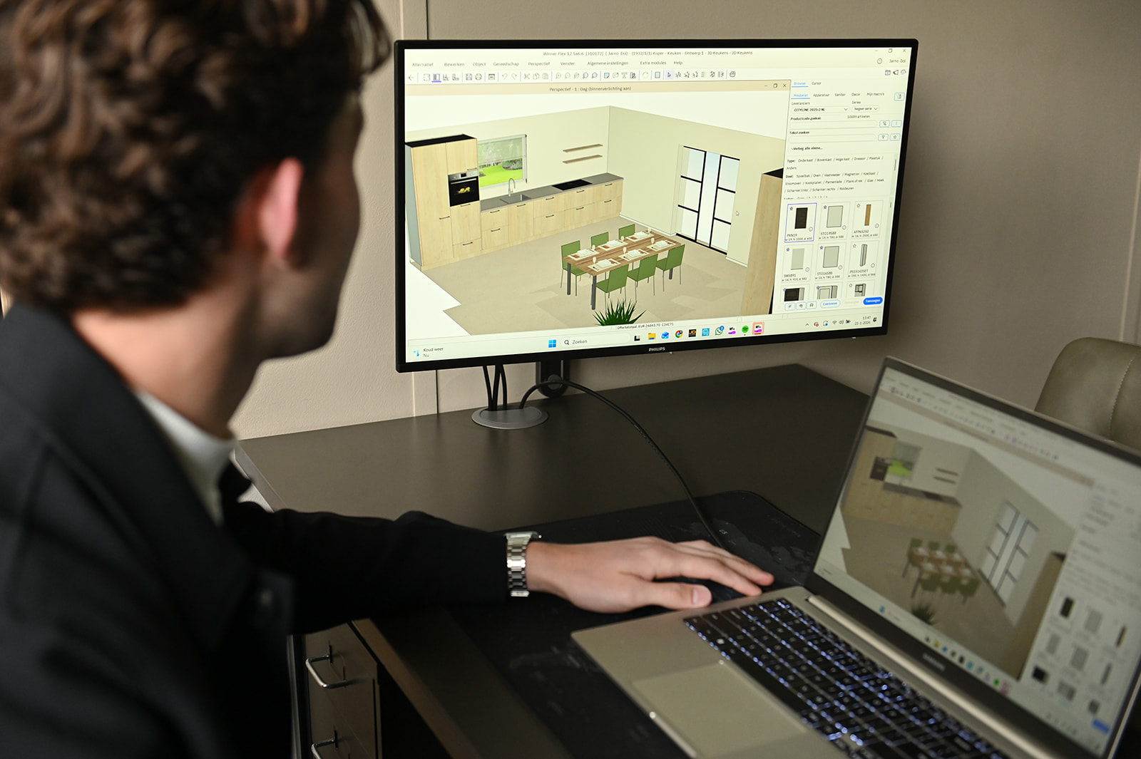 3D keukenontwerp voorbeeld